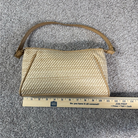 Vintage Y2K 90s Liz Claiborne Woven straw raffia Shoulder Bag – 6.5” x 11.5” – - Picture 9 of 10